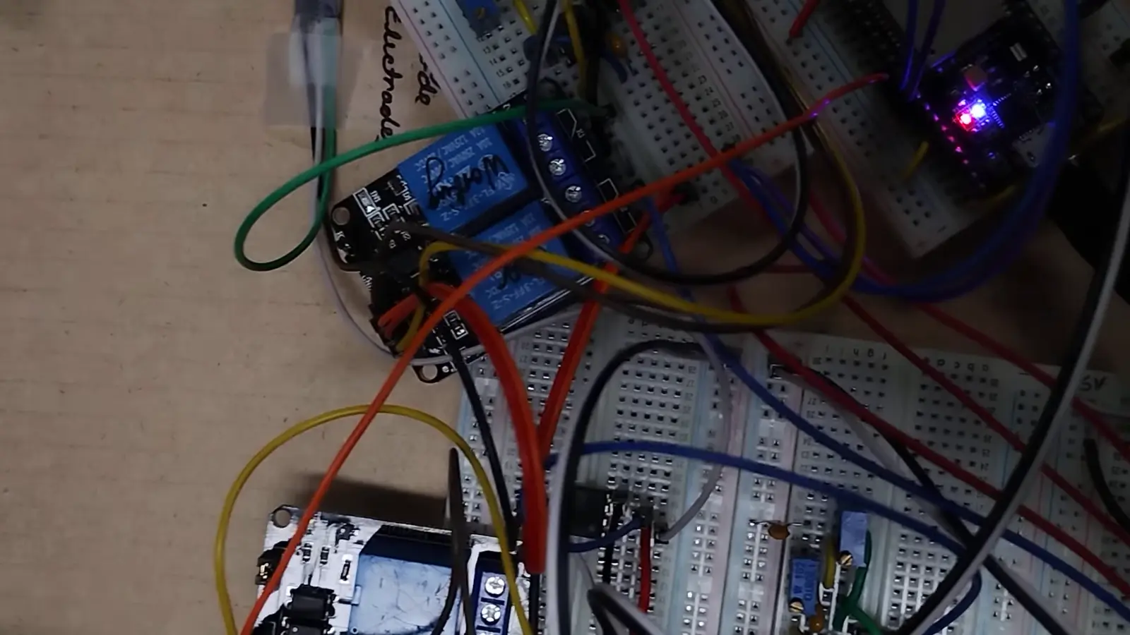A state machine with the transitions wrong put a relay into a loop, switching fast enough to be audible. For about a minute the circuit was a drum machine.